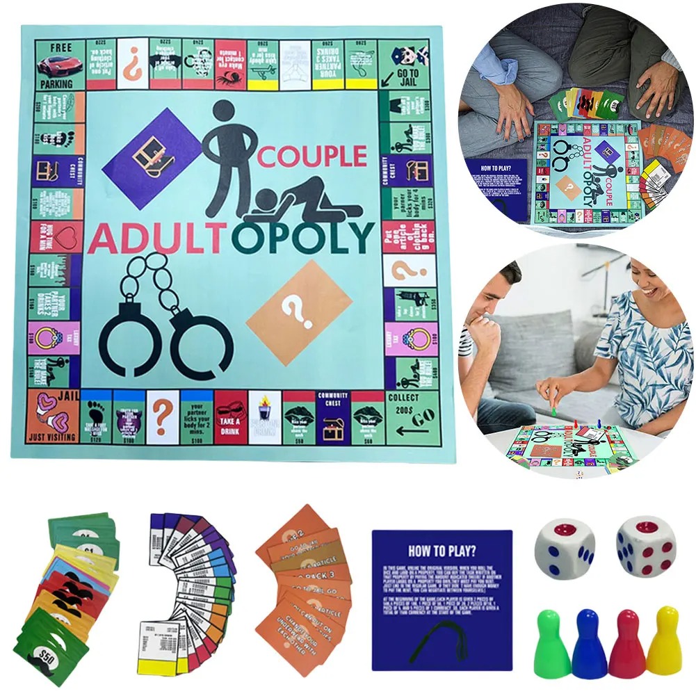 Board Game For Couple - Adultopoly Board Game Couple Adult Opoly