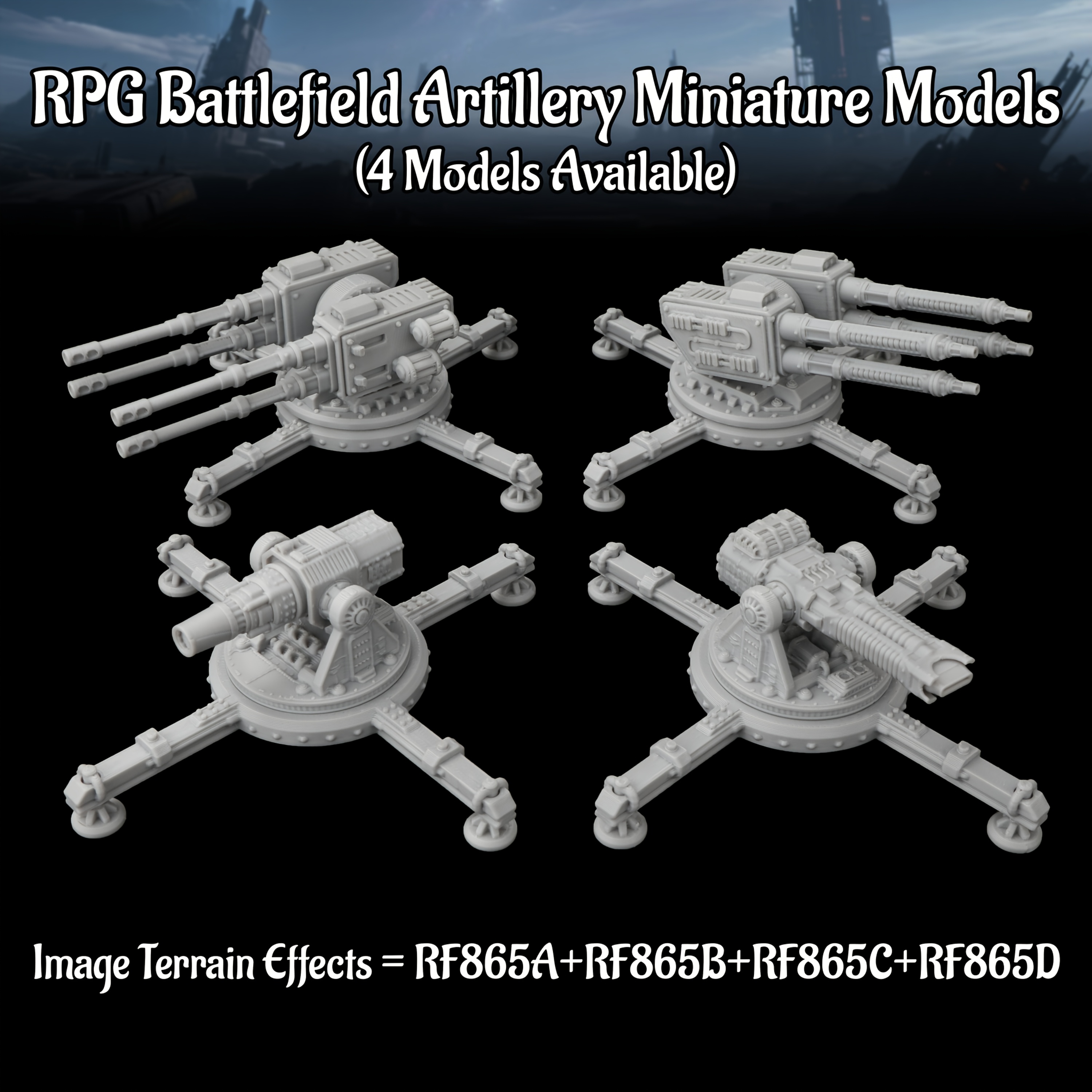 Board Game Dune - Sci-Fi Base Defense Miniature Terrain Models
