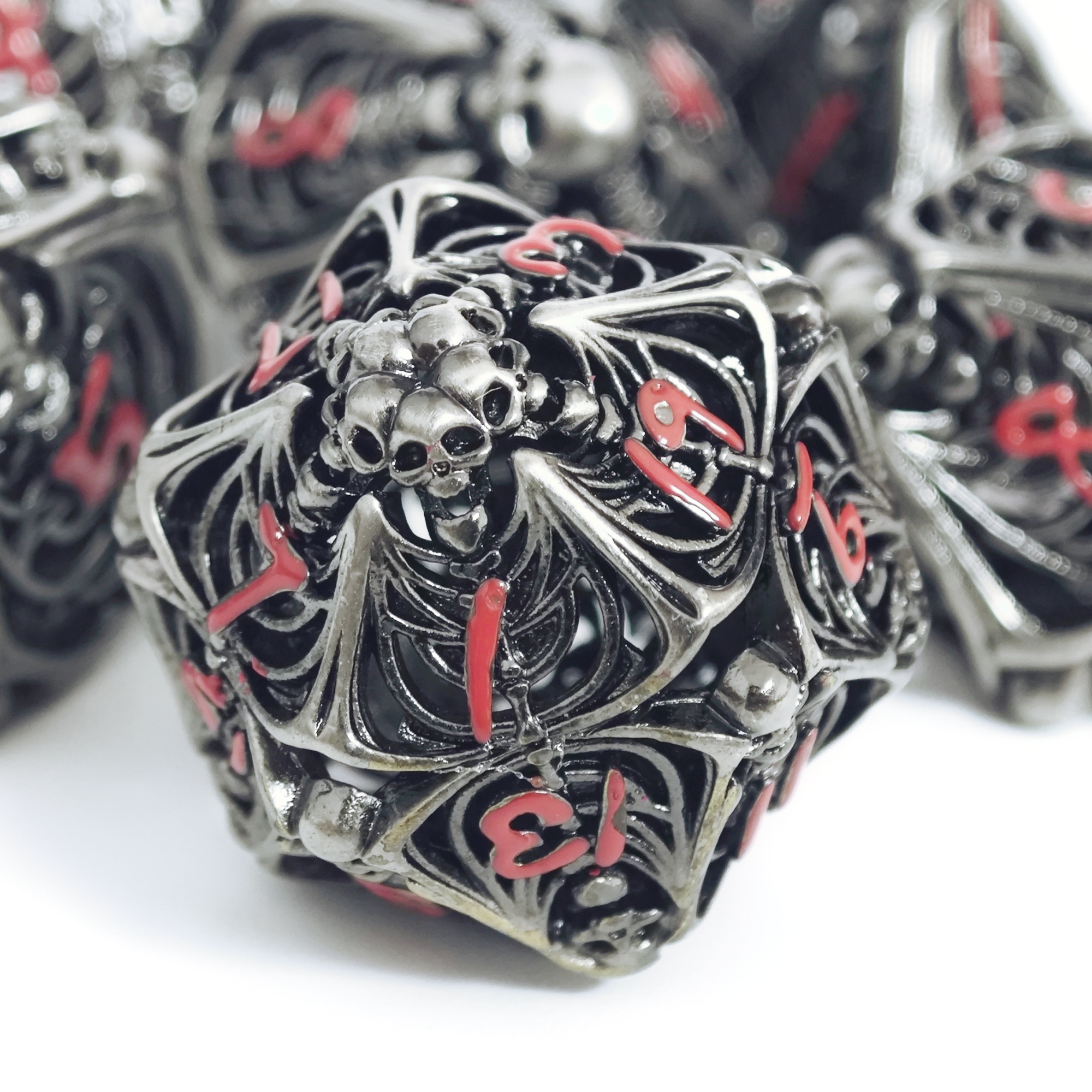 Board Game Zombies - Hollow Metal Skeleton Zombies DND Dice
