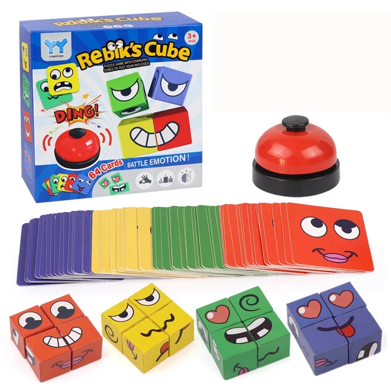 Board Game Roleplay - Face Change Cube Emoticon Building Blocks