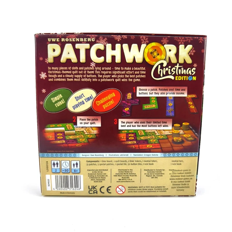 Board Game Patchwork: Christma - Board Game Night 리뷰 및 가격