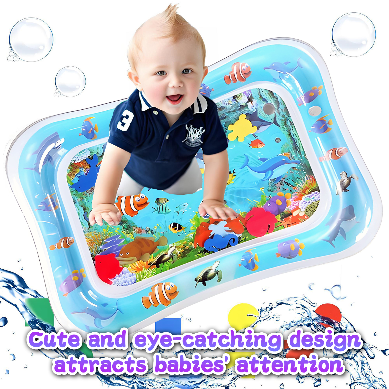 Tummy Time Water Mat, Inflatab - Play Mat Neoprene 리뷰 및 가격