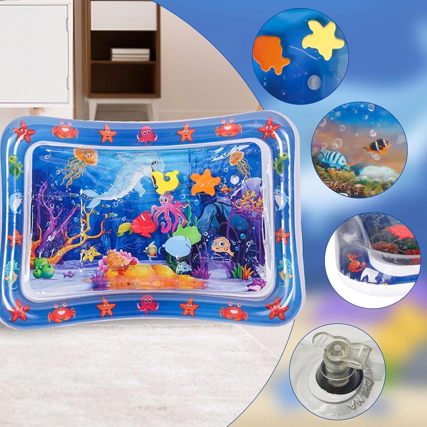 Baby Water Play Mat Inflatable - Play Mat Neoprene 리뷰 및 가격