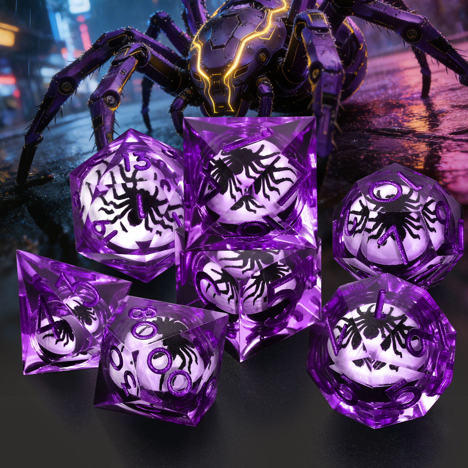 Resin DND Dice Set Spider Dice - Board Game Roleplay 리뷰 및 가격