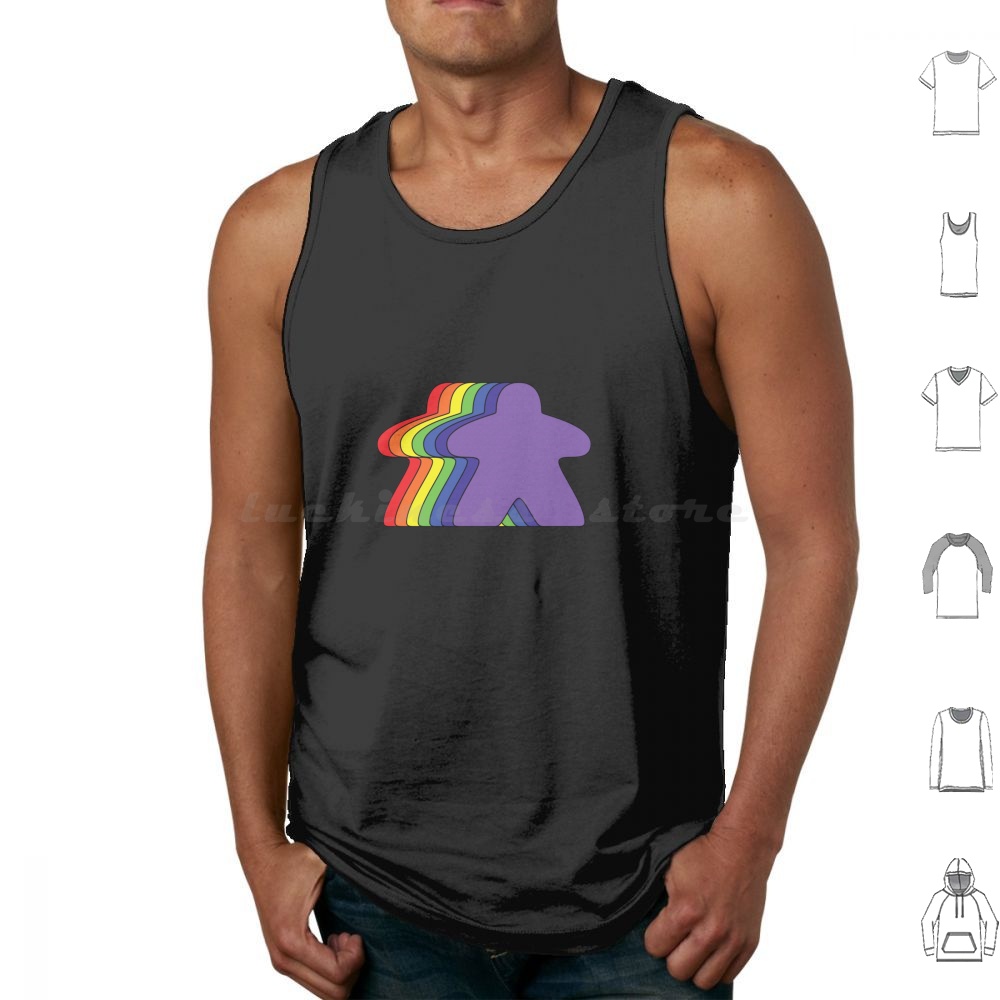 Rainbow Meeples Tank Tops Prin - Board Game Geek 리뷰 및 가격
