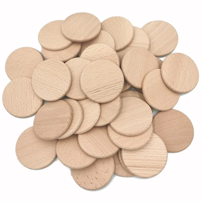 50PCS Round Unfinished Wood Cu - Board Game With Chips 리뷰 및 가격