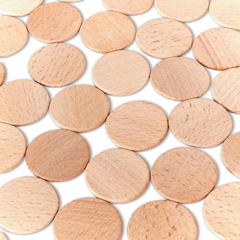 50PCS Round Unfinished Wood Cu - Board Game With Chips 리뷰 및 가격