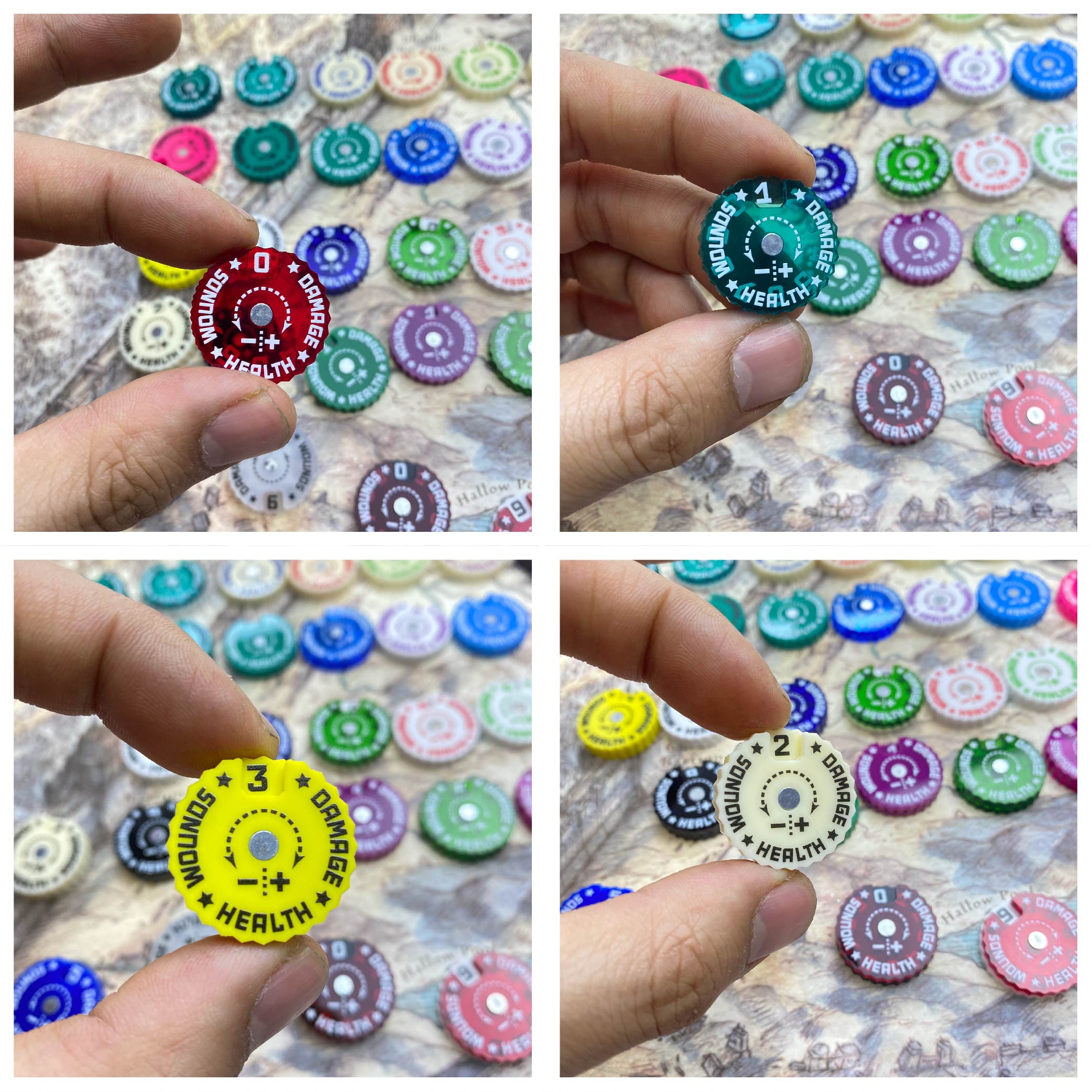 25x25x6mm Wound Tracker Table  - Board Game Path 리뷰 및 가격