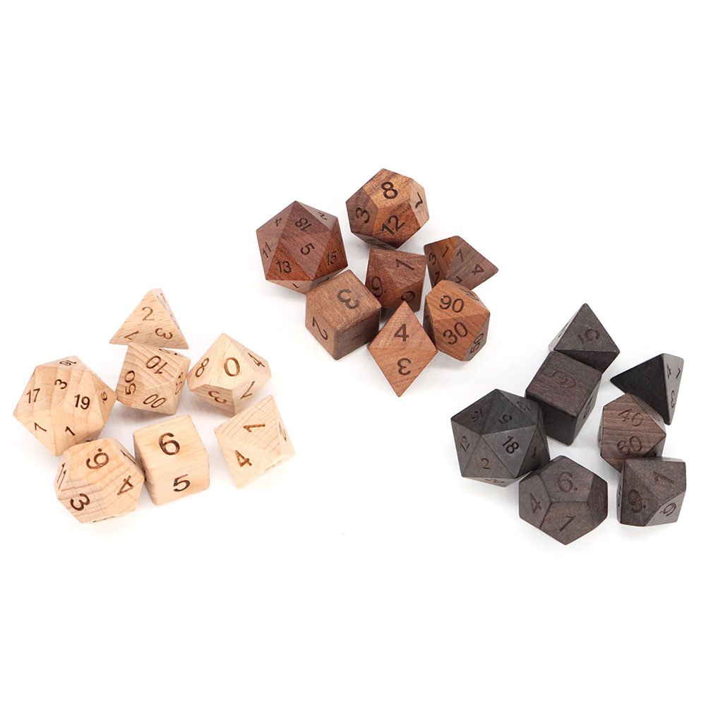 7Pcs/Set Wooden Dice d4-d20 Po - Board Game Roleplay 리뷰 및 가격
