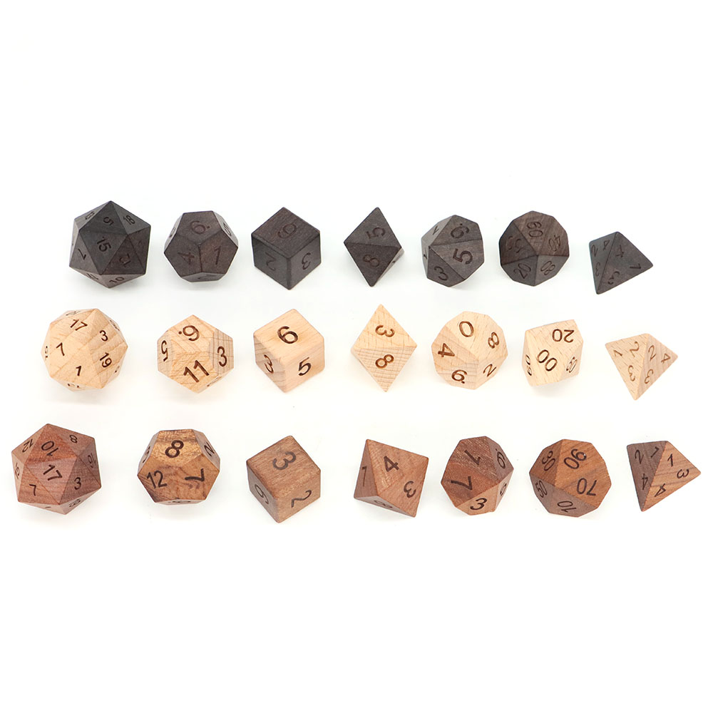 7Pcs/Set Wooden Dice d4-d20 Po - Board Game Roleplay 리뷰 및 가격