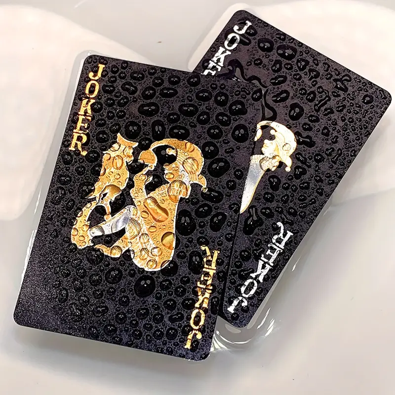 Color Black Gold Playing Card  - Board Game With Chips 리뷰 및 가격