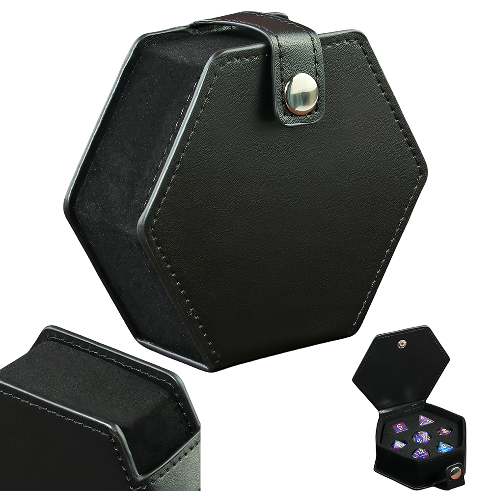 Black Leather Box DND Dice Cas - Board Game With Chips 리뷰 및 가격