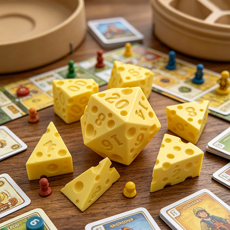 Cheese Polyhedral Dice Set Lay - Board Game Live 리뷰 및 가격